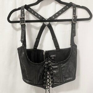 Dolls Kill Widow goth under bust harness / corset / belt size small